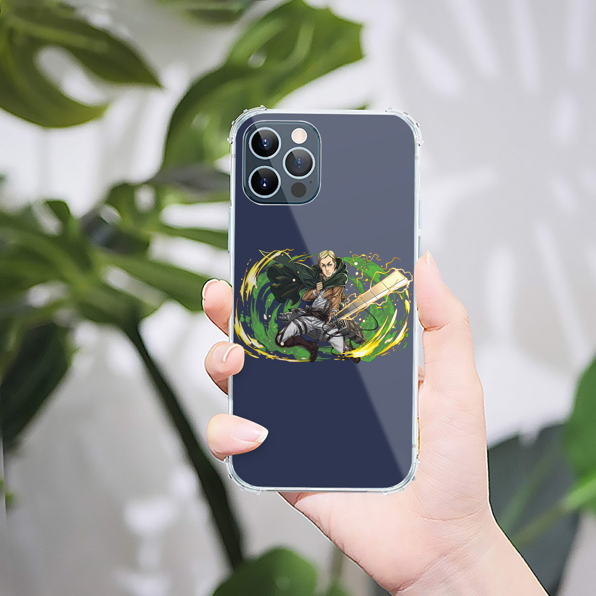 （画像用） 進撃の巨人 エルヴィン・スミス Attack on Titan Erwin Smith 【iPhone 12シリーズ対応】透明スマホケース（クリアソフトケース）